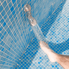 Shower near pool