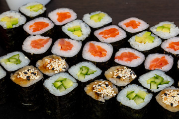 Delicious sushi set
