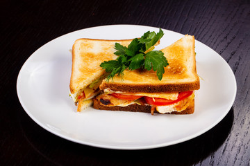Delicious chicken sandwich
