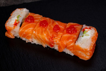Japanese roll with salmon