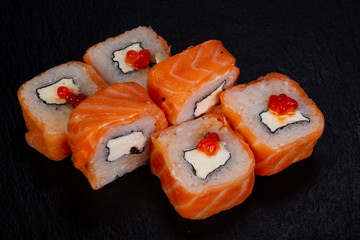 Japanese roll with salmon