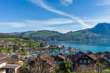 Bright Sunny Day in Interlaken Switzerland