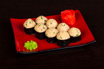 Japanese roll with chicken