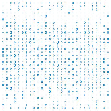 Background With Digits On Screen. binary code zero one matrix white background. banner, pattern, wallpaper. Abstract Matrix Background. Binary Computer Code. Coding. Hacker concept. Vector Background
