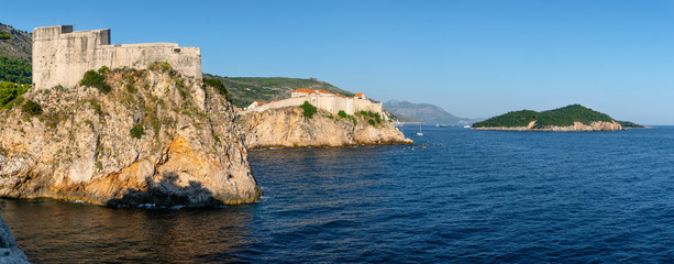 View of  Fortresses Lovrijenac and Dubrovnik