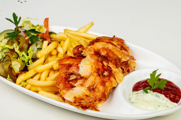 Shawarma in the plate