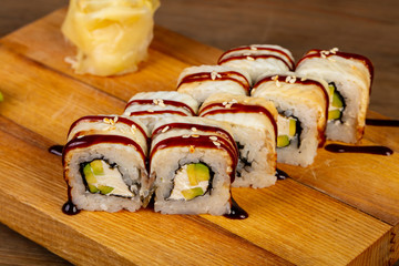 Japanese roll with eel