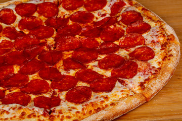 Pizza Pepperoni with salami