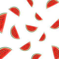 Slice of watermelon, summer fruit, vector icon
