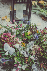 dry flower decoration at All Saint Day