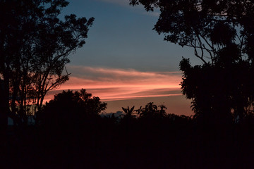 sunset with fascinating colors
