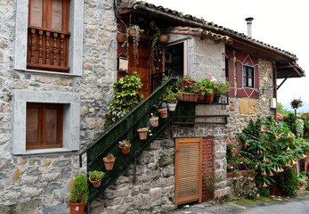 houses in the old village of Asturias, Spain