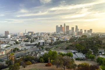 Zelfklevend Fotobehang Los Angeles downtown skyline © blvdone