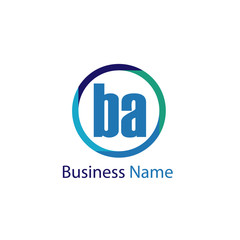 Initial Letter BA Logo Template Design