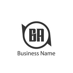 Initial Letter BA Logo Template Design