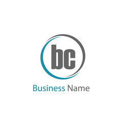 Initial Letter BC Logo Template Design