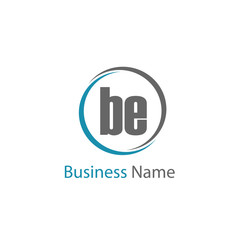 Initial Letter BE Logo Template Design