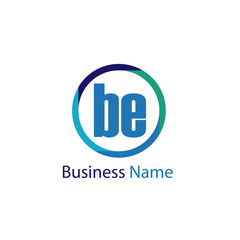 Initial Letter BE Logo Template Design