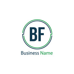 Initial Letter BF Logo Template Design