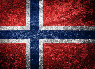 Texture of of Norwegian flag on a marble tile.