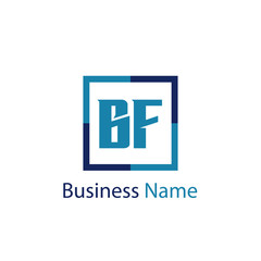 Initial Letter BF Logo Template Design