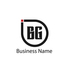 Initial Letter BG Logo Template Design