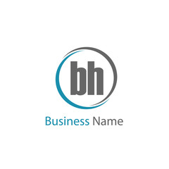 Initial Letter BH Logo Template Design