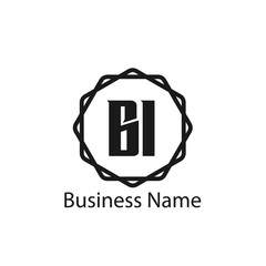 Initial Letter BI Logo Template Design