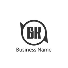 Fototapeta premium Initial Letter BK Logo Template Design