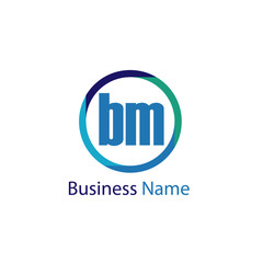 Initial Letter BM Logo Template Design