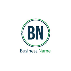 Initial Letter BN Logo Template Design