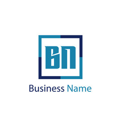 Initial Letter BN Logo Template Design