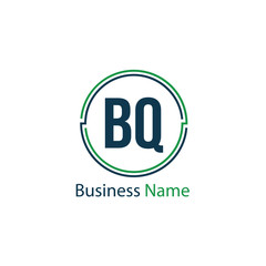 Initial Letter BQ Logo Template Design