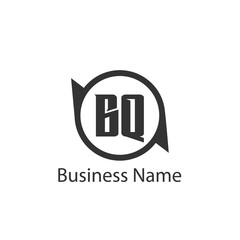 Initial Letter BQ Logo Template Design