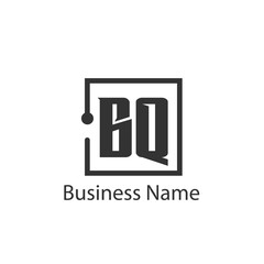 Fototapeta premium Initial Letter BQ Logo Template Design