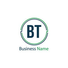 Initial Letter BT Logo Template Design