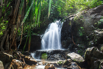 Ton Sai waterfall,in the forest ,Island Phuket , Thailand	