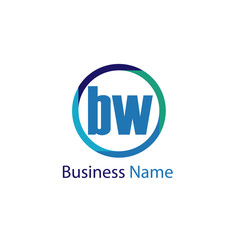 Initial Letter BW Logo Template Design