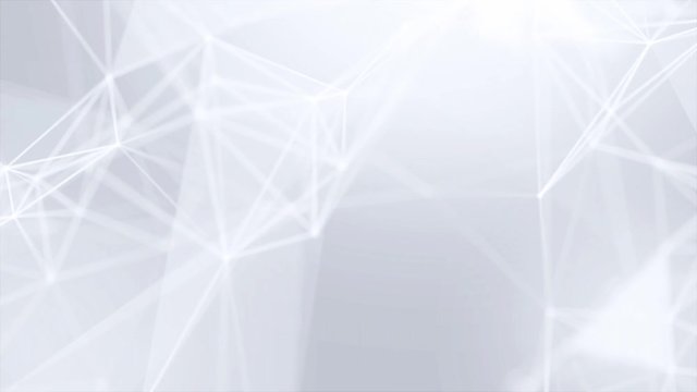 60. Clean White Abstract polygonal Digital Concept Geometrical Polygon Plexus Moving low poly Technologies Minimalist design element Seamless loop background for corporate business presentation