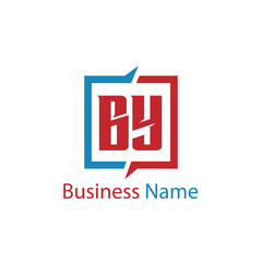 Obraz premium Initial Letter BY Logo Template Design