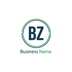 Initial Letter BZ Logo Template Design