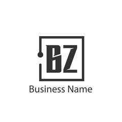 Initial Letter BZ Logo Template Design