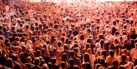 The crowd in a concert