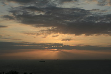 sunset over sea