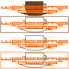 typography, inscription welcome home options creative logo