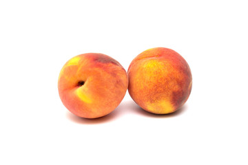 Peach fruit single isolated on white background