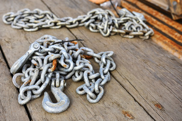 Industrial Tow Chain Close Up