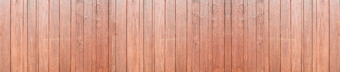 Naklejka premium Panorama of old rustic natural grunge brown wood texture free background surface pattern.
