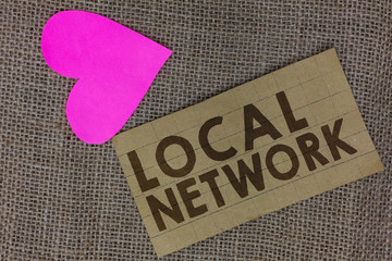Word writing text Local Network. Business concept for Intranet LAN Radio Waves DSL Boradband Switch...