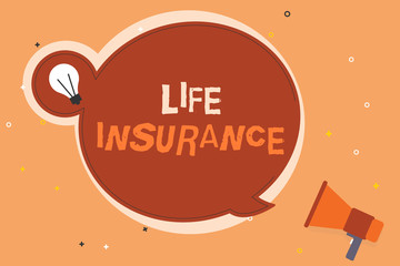 Conceptual hand writing showing Life Insurance. Business photo showcasing Payment of death benefit or injury Burial or medical claim.